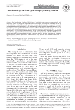 47 The Paleobiology Database application