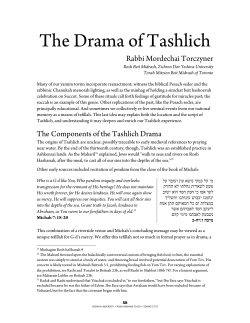 The Drama of Tashlich