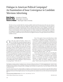 Dialogue in American Political Campaigns?