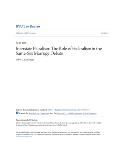Interstate Pluralism: The Role of Federalism in the Same