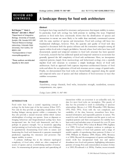 A landscape theory for food web architecture