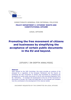 Promoting the free movement of citizens and businesses by