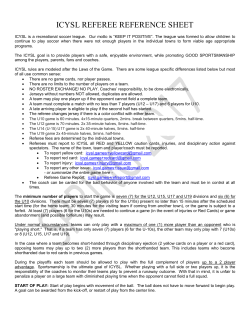 Most Current ICYSL Referee Reference Sheet