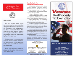 A Note to Our Town Veterans