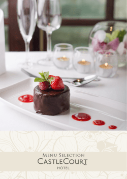 Menu Selection - The Castlecourt Hotel