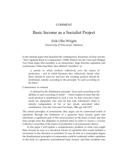 Basic Income as a Socialist Project