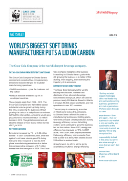 world`s biggest soft drinks manufacturer puts a lid