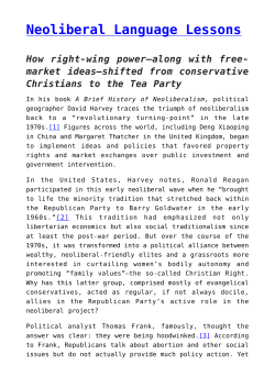 Neoliberal Language Lessons - Political Research Associates