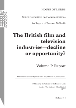 The British film and television industries&mdash;decline or opportunity?