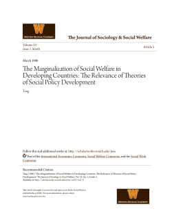 The Marginalization of Social Welfare in Developing Countries: The