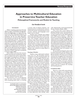 Approaches to Multicultural Education in
