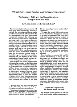 Technology, Skill, and the Wage Structure