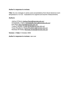 Author`s response to reviews Title: Ex