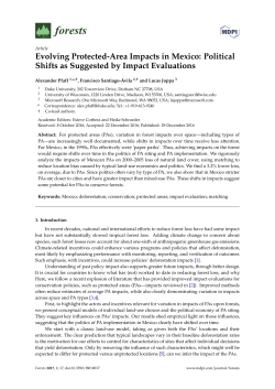 Evolving Protected-Area Impacts in Mexico: Political Shifts as