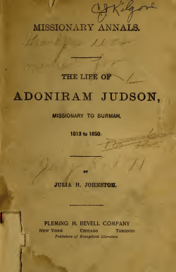 The life of Adoniram Judson