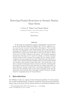 Paper II: Detecting Frontal Structures in Oceanic Station Time Series