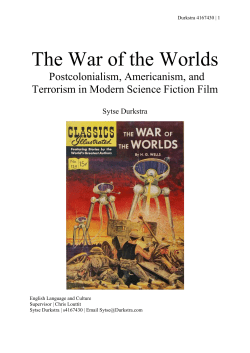 The War of the Worlds - Postcolonialism, Americanism, and