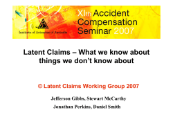 Latent Claims &ndash; What we know about things we don`t know about