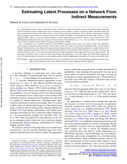 Estimating Latent Processes on a Network From