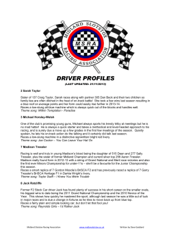 driver profiles - Midland Slotstox Racing Association