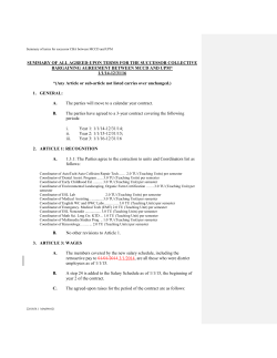 Summary Of All Agreed Upon Terms - Certified Retirement Account