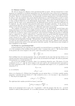 8. Matter in a gravitational field