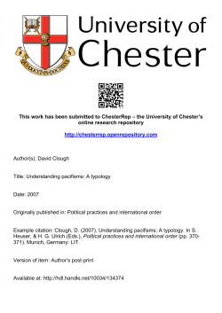 Understanding pacifisms: A typology