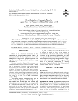 Direct Oxidation of Benzene to Phenol in Liquid Phase over