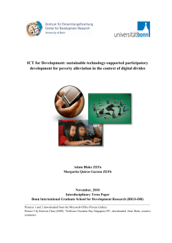 ICT for Development: sustainable technology