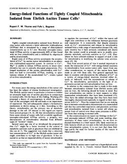 Energy-linked Functions of Tightly Coupled Mitochondria Isolated