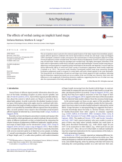 The effects of verbal cueing on implicit hand maps