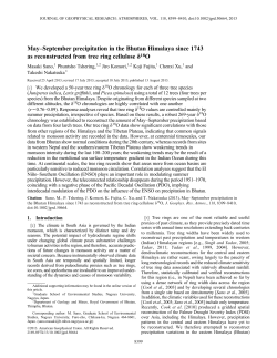 MaySeptember precipitation in the Bhutan Himalaya since 1743 as
