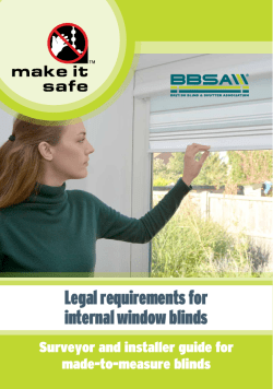 Legal requirements for internal window blinds