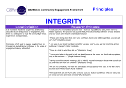 integrity - Whittlesea Community Connections
