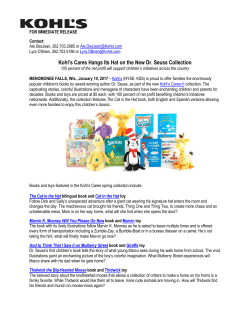 Kohl`s Cares Hangs Its Hat on the New Dr. Seuss Collection