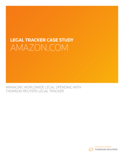 Managing Worldwide Legal Spend with Thomson