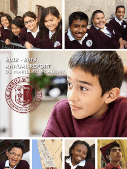 AnnuAl RepoRt - De Marillac Academy