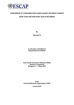 COMPARISON OF CONSUMER PRICE INDEX BASKET BETWEEN