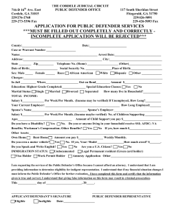 Crisp Public Defender Application Packet