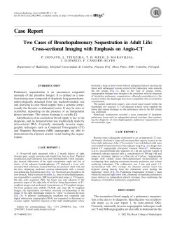 Two Cases of Bronchopulmonary Sequestration in Adult Life