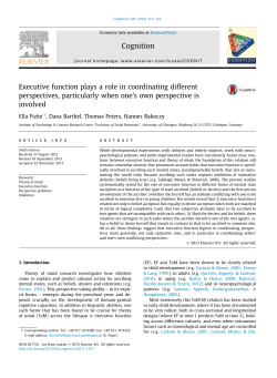 Executive function plays a role in coordinating different perspectives