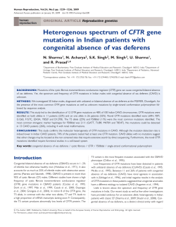 Heterogenous spectrum of CFTR gene mutations in Indian patients