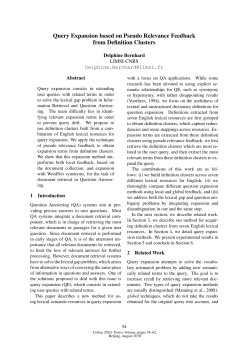 Query Expansion based on Pseudo Relevance Feedback from