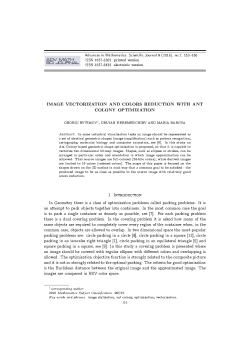 image vectorization and colors reduction with ant colony optimization