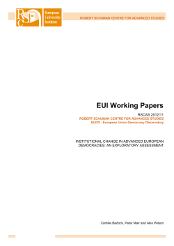 EUI Working Papers - Cadmus, EUI Research Repository