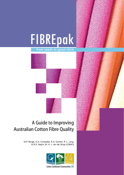 A Guide to Improving Australian Cotton Fibre Quality