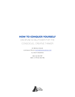 how to conquer yourself