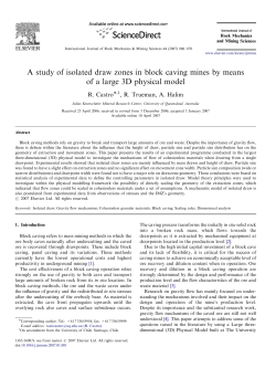 A study of isolated draw zones in block caving mines by means of a