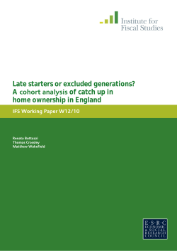 Late starters or excluded generations? A cohort analysis of catch up