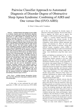 Pairwise Classifier Approach to Automated Diagnosis of Disorder